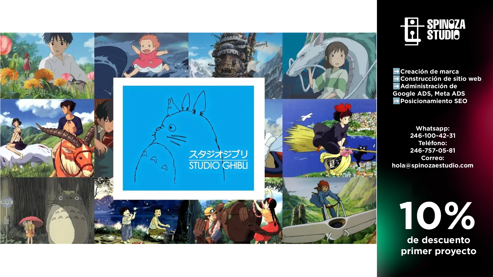 Las 5 Películas Más Rentables de Estudio Ghibli