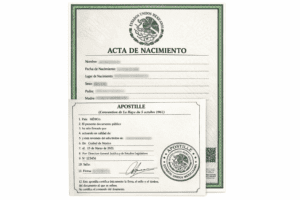 Acta de nacimiento apostillada: qué es, para qué sirve