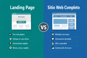 Landing page vs. sitio web completo: ¿qué necesita realmente tu negocio?