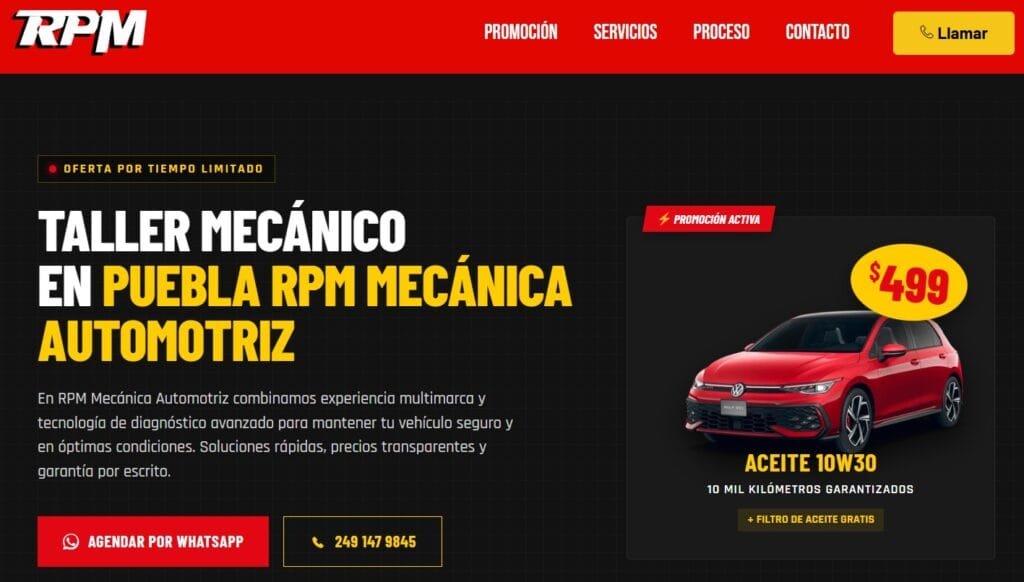 RPM Taller Mecánico en Puebla